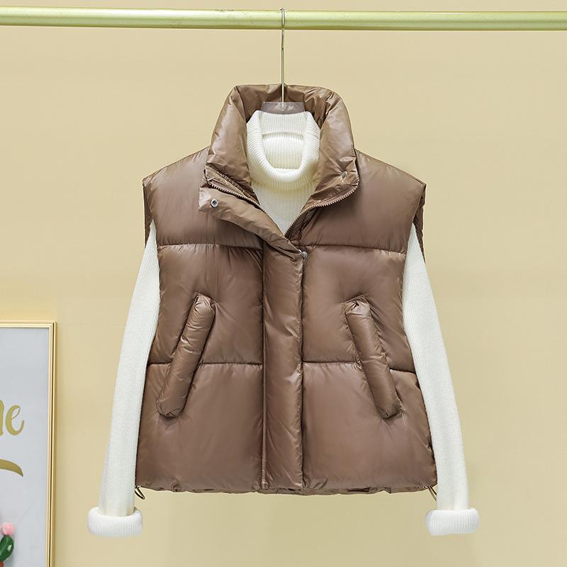 Nová podzimní a zimní dámská módní bavlněná vesta, volná a všestranná bavlněná vesta