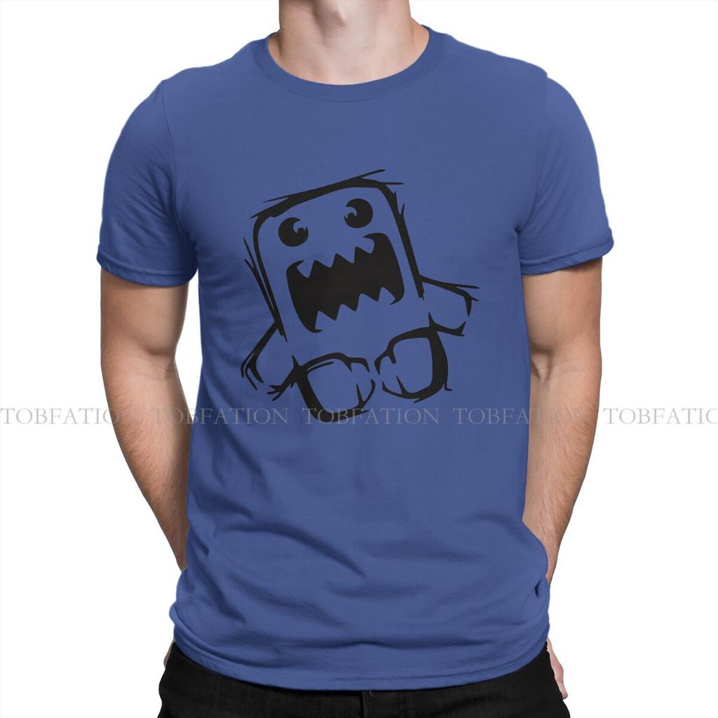 ZX Domo Kun Anime Schockiert Enganliegendes Rundhals-T-Shirt Grafik Herren Oberteile Vintage Alternative Sommerkleidung Baumwolle Harajuku T-Shirt