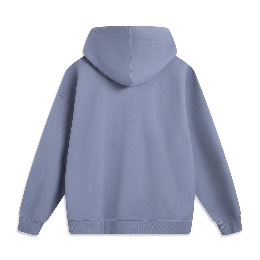 Li-Ning Basketball Series Lettered Hooded Comfortable Breathable Versatile Casual Loose Sweatshirt Men Sweatshirt Breeze-Blue AWDUF77-3