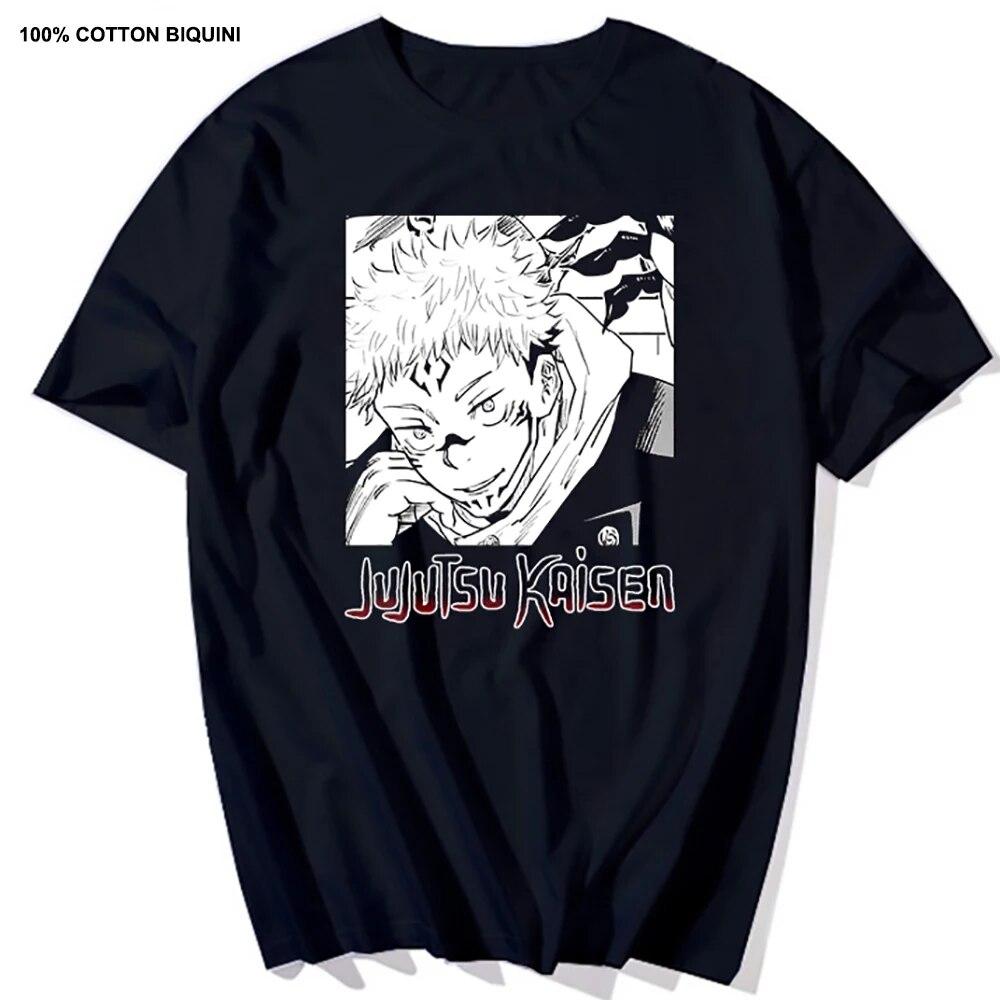 Harajuku Unisex's Tshirt Jujutsu Kaisen Printed Short Sleeve T Shirt Cool Cartoon Anime Casual T-shirt Kawaii Male Streetwear Tops