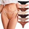 Plus Size Satin String met Kantrand - Naadloze Lage Taille IJszijden Slipjes voor Vrouwen