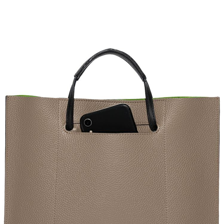 Tomoe TRION Official Baseball Glove Manufacturer's Smart A4 Tote Bag, Vertical, Genuine Leather, Men's, Large Capacity, Fits 13-inch PCs, EASY TOM