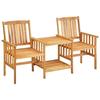 VidaXL Garden Chairs with Tea Table 159x61x92 Cm Acacia Wood