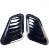 Universal Carbon Fiber Car Decorative Cell Air Flow Intake Hood Scoop Bonnet Vent Cover Stickers Decoration Styling(Glossy Black)