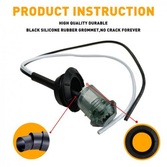 10PCS MARKER RED SIDE LED 4X4WD LIGHT For Lamp Pickup/Cab/ATV/SUV/UTV/Truck/Bus