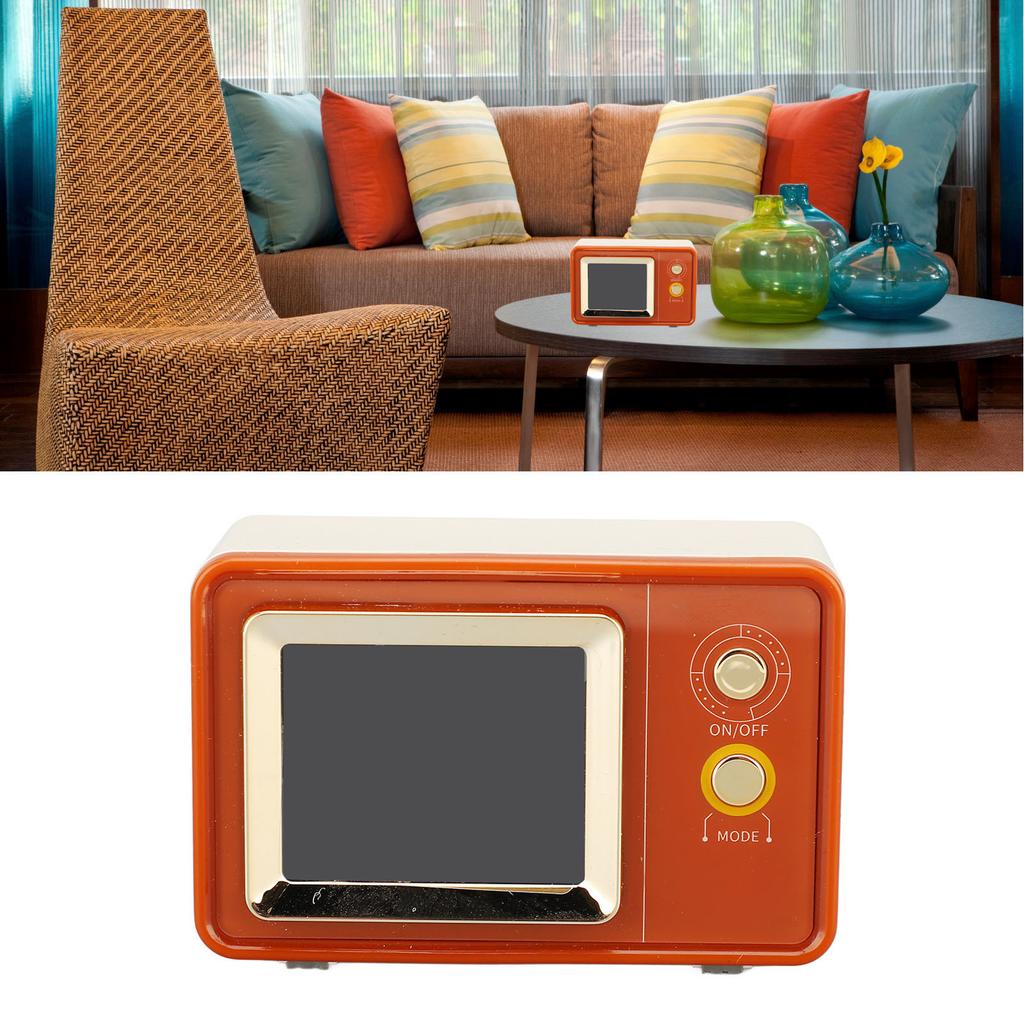 Retro Speaker TV Shaped Multifunctional Fashionable Time Speaker for Home Outdoor Use