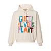 Felted Cotton Hooded Sweatshirt with Patch 'Ivory' Men's 721427-XJFFW-9162