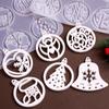 3D Round Snowflake Christmas Tree Listing Silicone Mold DIY Christmas Ornaments Craft Making Plaster Resin Jewelry Pendant Molds