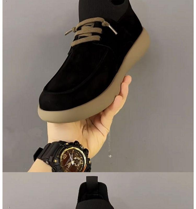 2025 Spring New Small Soft Leather Business Velvet One-pedal Comfortable Round Head Fashion Versatile Soft Sole Leather Shoes Men's Shoes