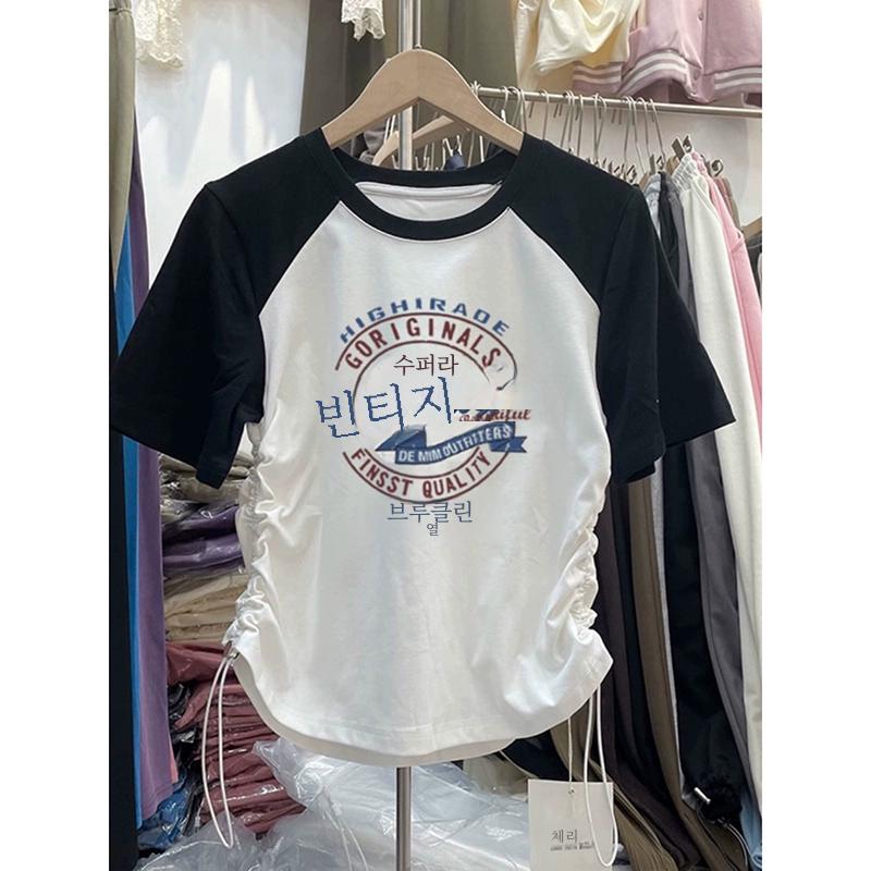 

Женская футболка с короткими рукавами, летняя, с рукавами реглан, с круглым вырезом, облегающая, свободная, для девочек, одежда больших размеров, мода XXL