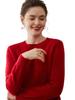 Women's Cashmere Round Neck Solid Color Breathable Knit Pullover Sweater