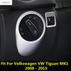 Car Head Light Lamp Control Switch Panel Decoration Cover Trim For Volkswagen VW Tiguan MK1 2008 - 2015 ABS Matte Accessories