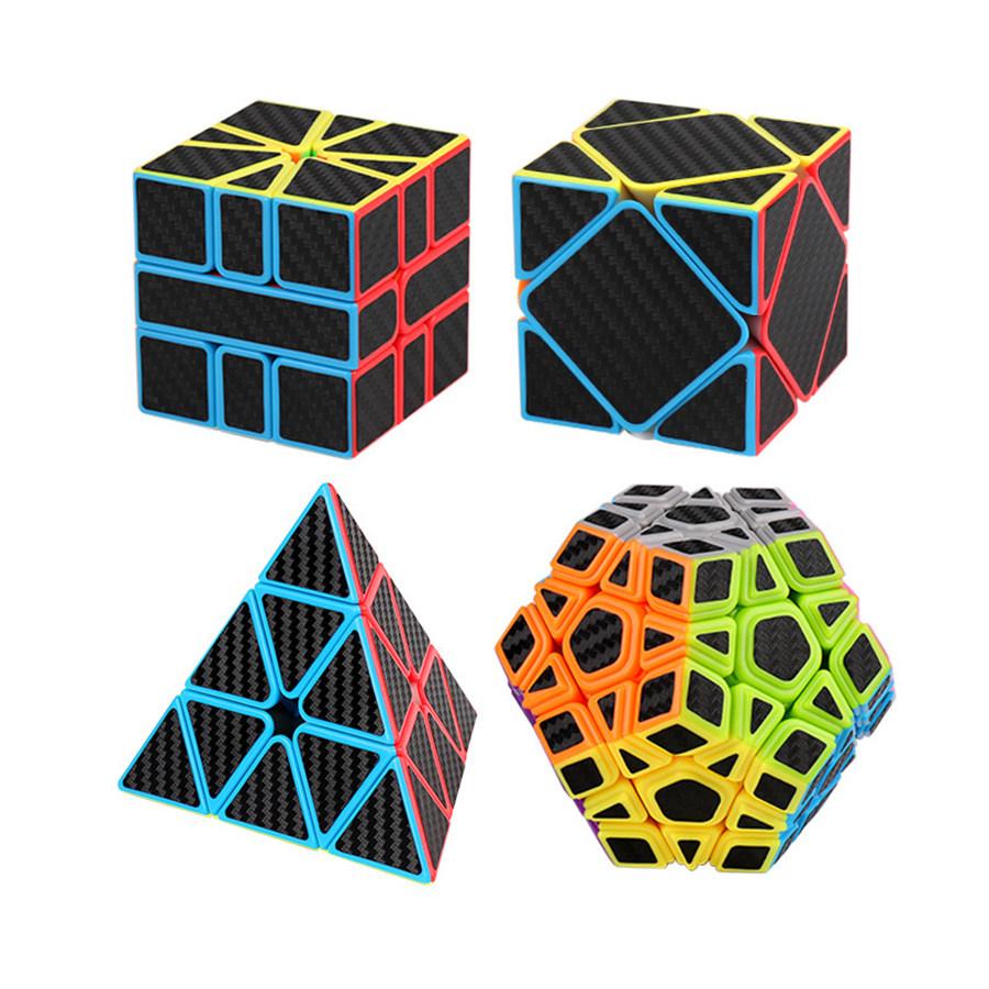 4Pcs Speed Cube Set Moyu Mofangjiaoshi 2X2 3X3 4X4 5X5 Meilong Magic Cube Pyramid Skew Megaminx Sq1 Packing Educational Toys