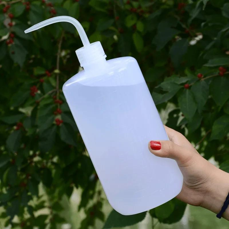 250/500/1000ml Curved Spout Watering Jug for Succulents Non-Spray Squeeze Bottle for Lab/Plant Care Durable Wash Tool