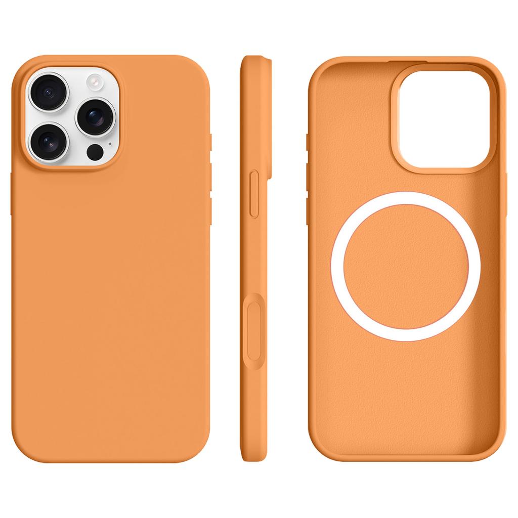 For iPhone 16 Pro Max Case Compatible with MagSafe Ultra Thin Liquid Silicone + PC Phone Cover