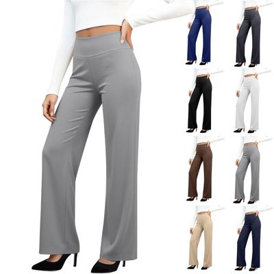 Pantalons de yoga taille haute pour femme, pantalons de travail, pantalons business décontractés extensibles