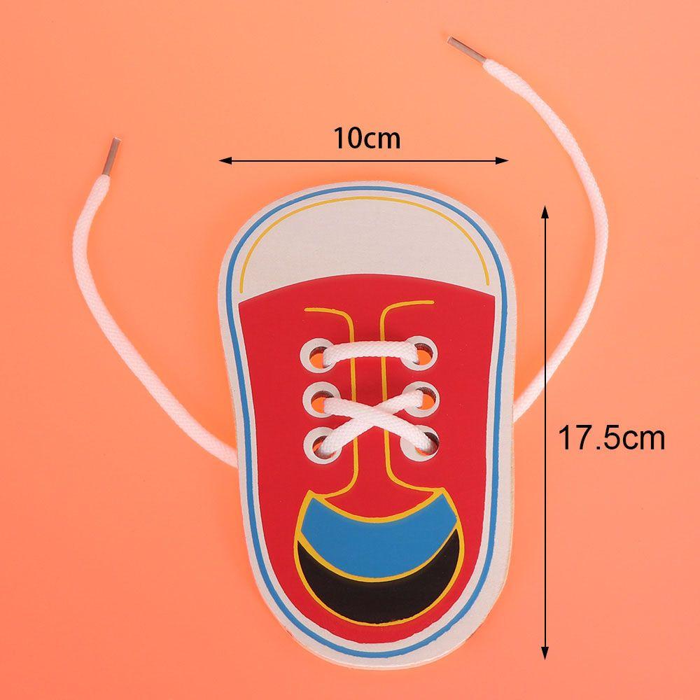 Funny Teaching Children Learning Tie Shoelaces Toys Educational Toys Wooden Shoe Lace