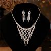 New Style Fashion Exquisite Jewelry Sets For Women Bride Wedding Party Accessories Cubic Zircon Stud Earrings & Necklace Gift