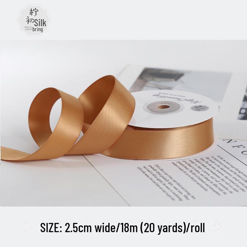 

Двостороння поліестерова стрічка з шифруванням 2,5 см для весільних бантів та упаковки подарунків високого класу