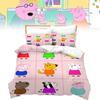 Peppa Pig 3D Digitaldruck Bettbezug Kissenbezug Set für Kinder Schlafzimmerdeko