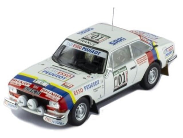 Ixo Model Peugeot 504 Coupe V6 78 2nd Place RAC417B Côte d'Ivoire #01 T.Mäkinen/J.Todt 1/43