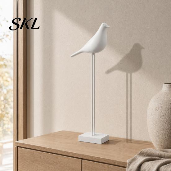 Anspruchsvolle Nachttisch-Ornamente Schwarz-Weiß Vogel-Figur, Minimalistische Moderne Kunst-Skulptur für TV Nordischer Stil Dekorationsfiguren Schrank