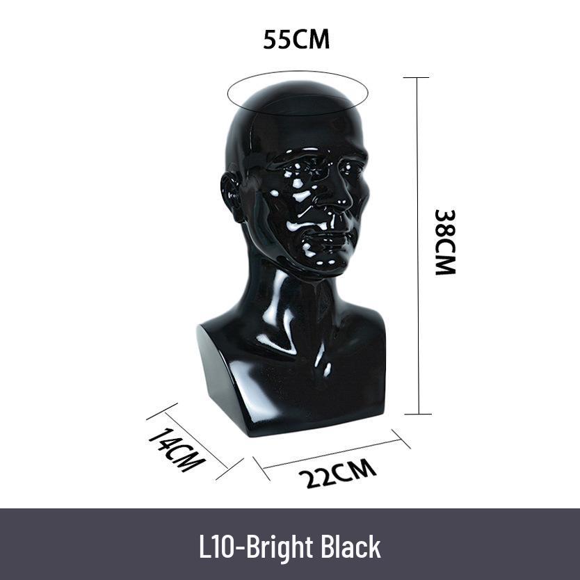Multifunctional Display Mannequin Head for Spray Paint Hat, Bow Tie, Glasses, and Mask Props