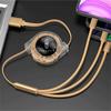 3 In 1 Car Logo Fast Charging Cable Micro USB Type C Telescopic Charger For Lincoln Navigator Nautilus Aviator MKZ MKX MKC MKT  yh9