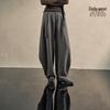 Rizhuo Women's Deconstructed Wide-Leg Wool-Blend Casual Trousers