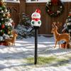 Decorative Stakes for Flowerbeds Christmas Solar Stake Lights, Santa Snowman Tree Figurine Lawn Easy Install Pathway Decor Waterproof Warm LED Lights