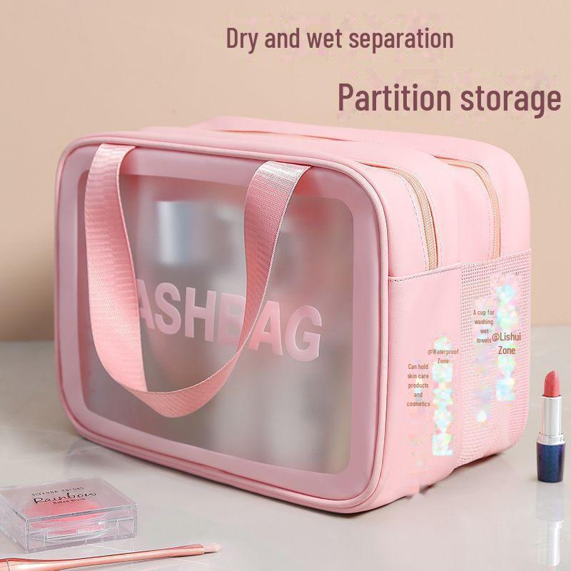 

2024 Women s Waterproof Travel Toiletry Bag with Wet/Dry Compartments