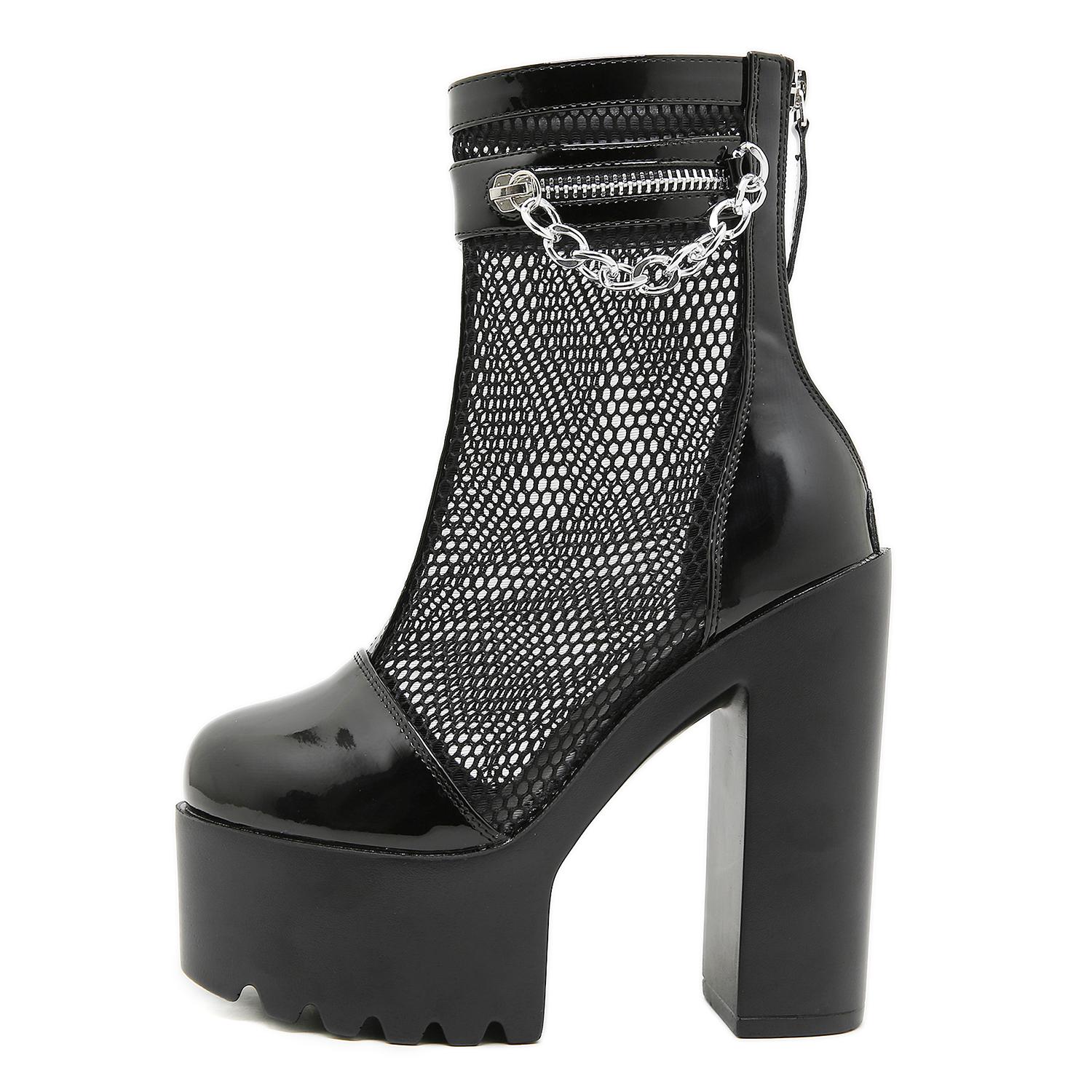 Gdgydh женские полусапоги на блочном каблуке — фото 8