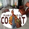 1Pc Combat Plan Underway Flannel Round Rug Soft Non Slip Circular Office Carpet Floor Mat Bedroom Living Room Xmas Gift S1191