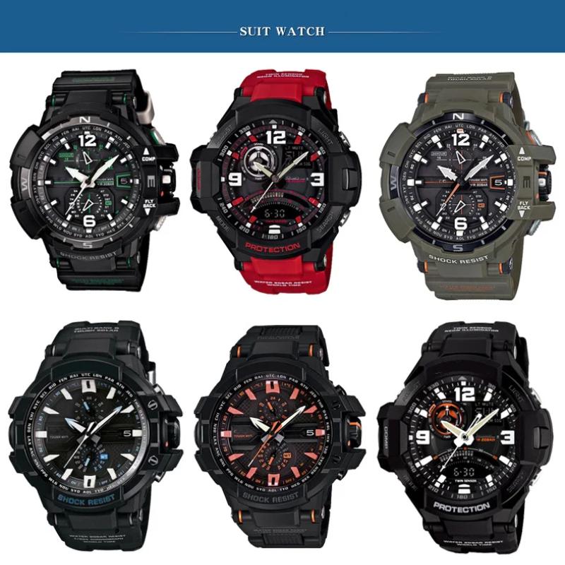 Bracelet de montre en acier plastique pour Casio GW-A1100FC GW-A1000 GW-4000 GA-1000 Bracelet de montres de sport pour hommes de haute qualité