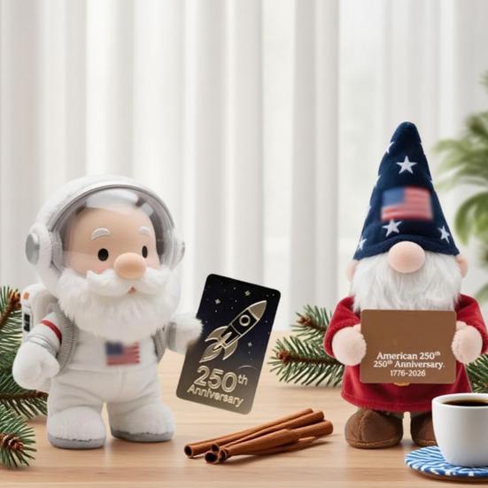 America 250th Anniversary Gnome Ornament Mini Design Portable Decorative Gnome Sculpture with Even Color