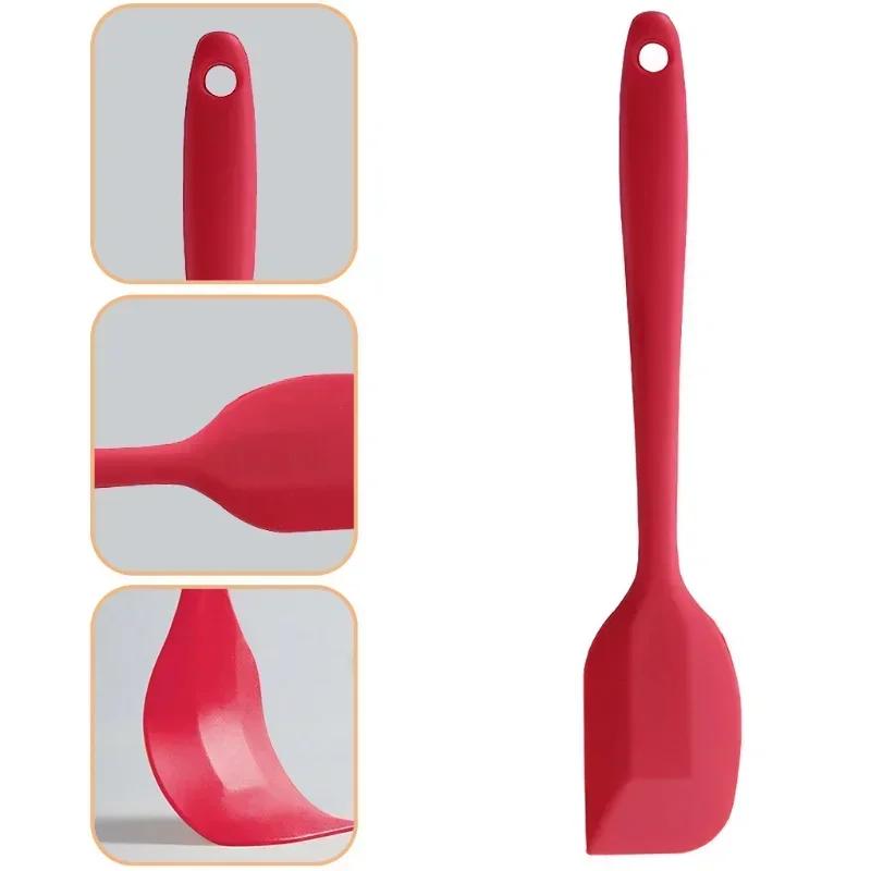Multiple Color Silicone Baking Spatula Heat-Resistant Non-stick Cooking Kitchen Utensils Non-deformable Soft Baking Spatula