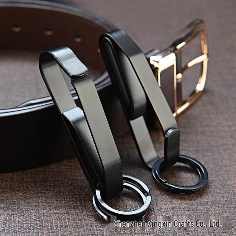 Premium Large Key Clip Belt Buckle with Compact Stainless Steel Design - Convenient EDC