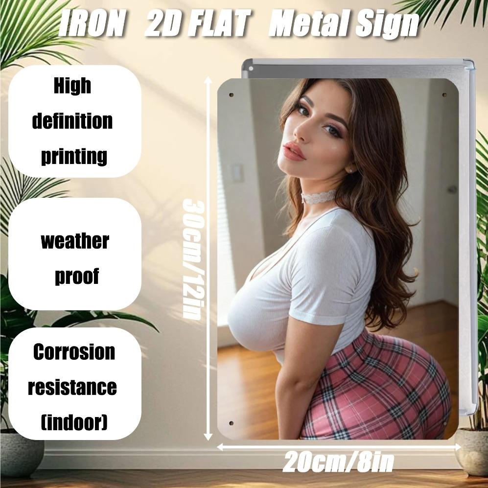 Vintage Retro Metal Wall Sign JIT Decor for Bedroom Kitchen Bar 2D Flat Art