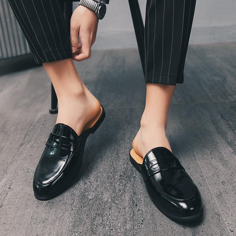 Fashion Spring and summer men's half slippers Fashion and  design styles Party and nightclub 38-46 casual shoes breathable