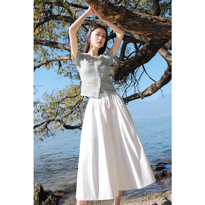 

Юбка А-силуэта с высокой талией Sancai большого размера 2XL