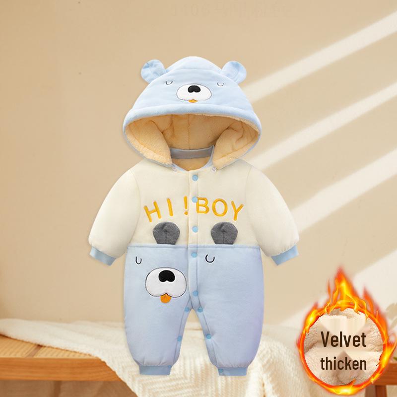Newborn Winter Fleece Romper - Warm Harem Pajamas for Boys & Girls