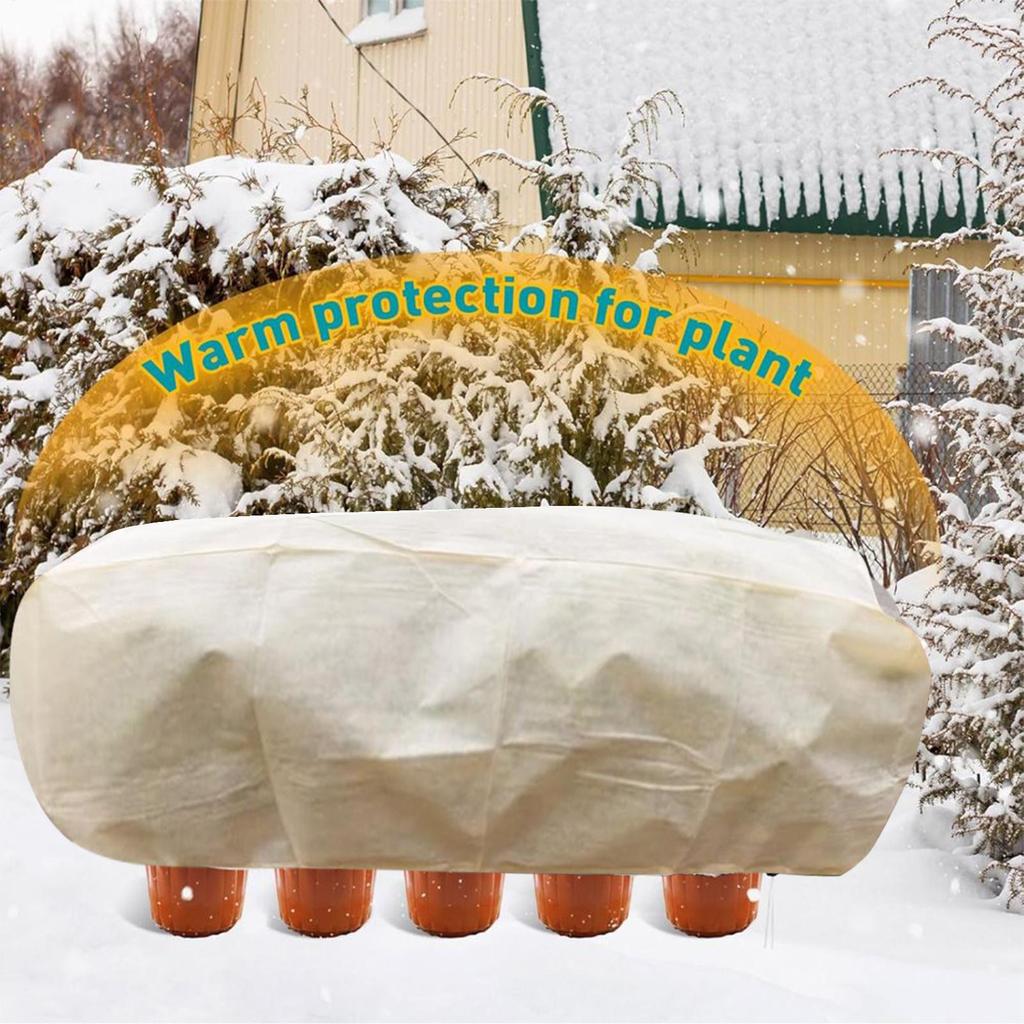 Garden Bed Cover 2 Pieces Rectangular Flower Protection With Drawstring Outdoor Plant Freeze Protection For Outdoor Garden