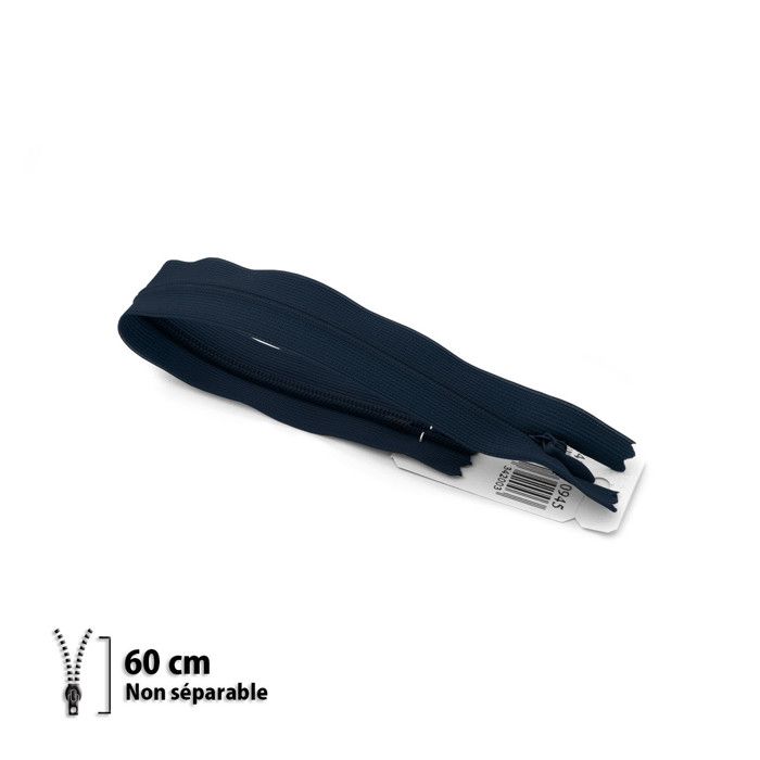 Fermeture éclair - ECLAIR PRYM - Z41 - Invisible 4mm - 60 cm - Bleu marine