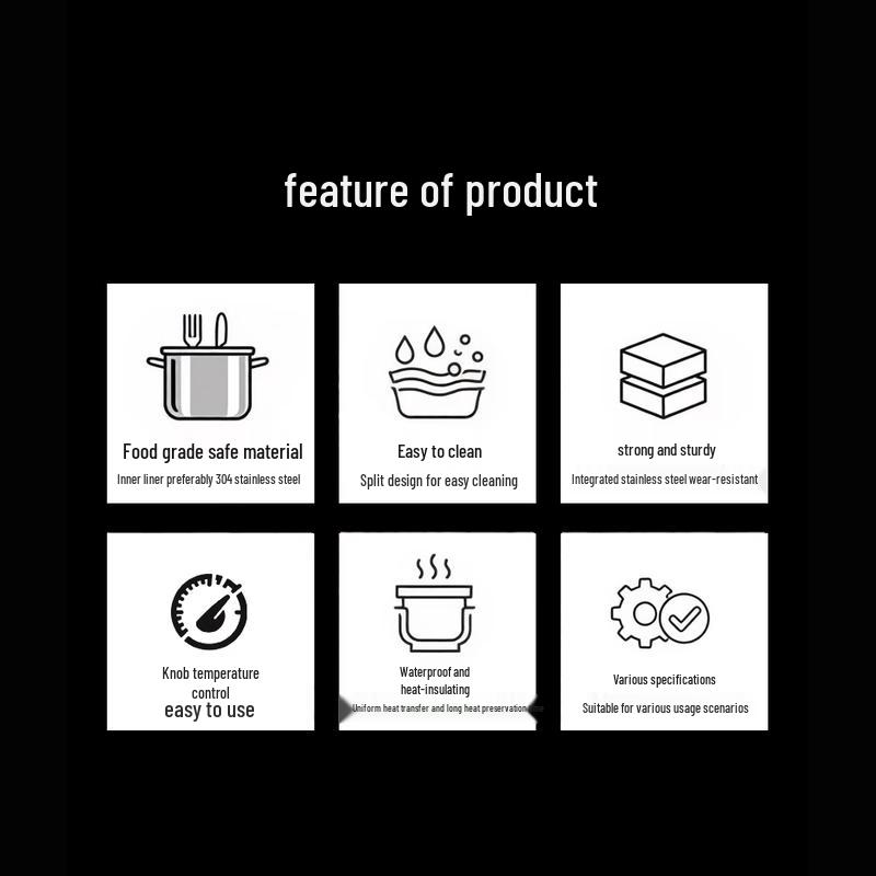 RSRDDY Commercial Electric Stainless Steel Soup Warmer