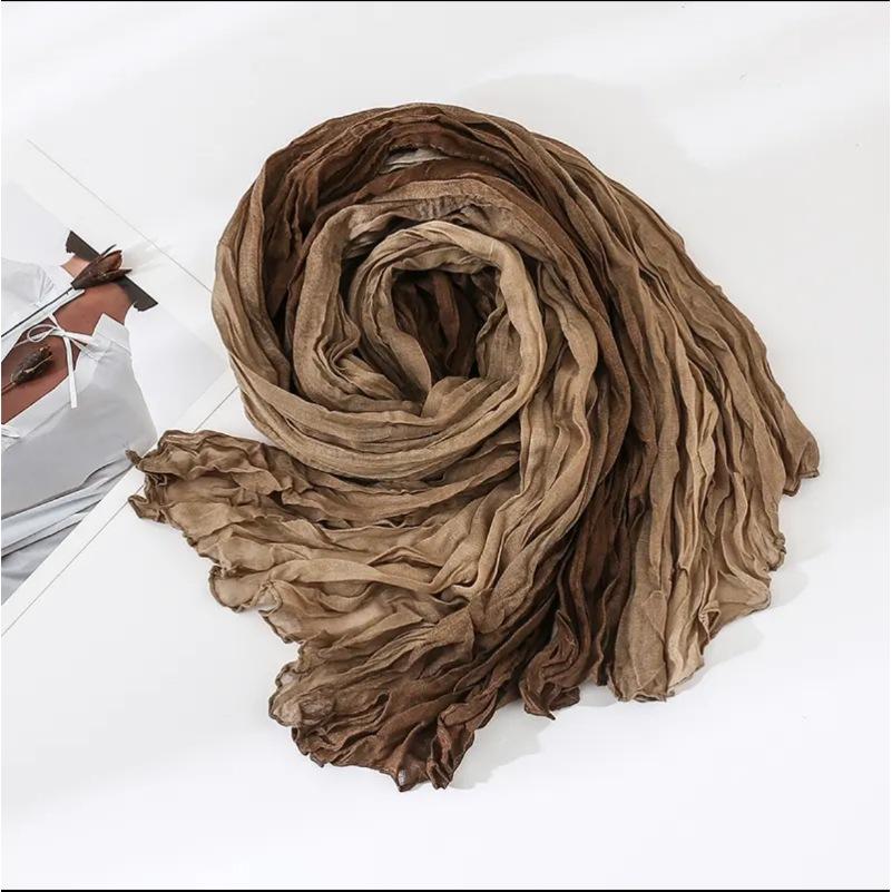 Women's Elegant Multicolor Gradient Scarf Soft Lightweight Breathable Sacrf Spring/Fall/Winter Bohemian Style Accessory