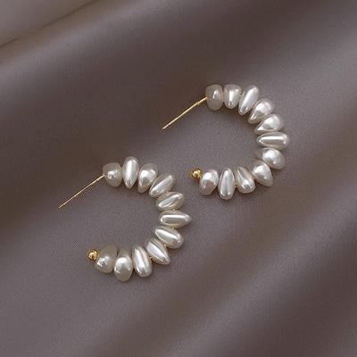 Baroque Pearl Earrings, New Trendy Style Elegant Earrings Niche Design High-end Light Luxury Earrings