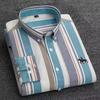 Men's 100% Cotton Oxford Long Sleeve Embroidered Casual Shirt