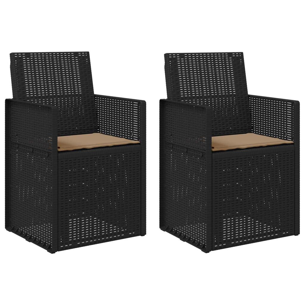Garden Dining Chairs 2 pcs Anthracite and Taupe PP