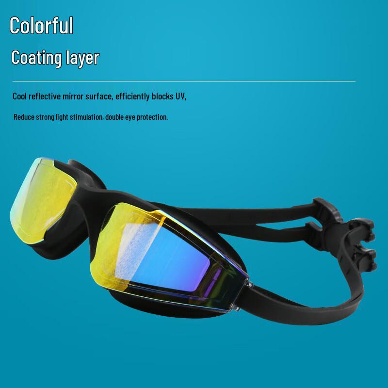 WEZHO Adult Large Frame Electroplated Swimming Goggles