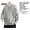 Loose Fit Athletic Wear Men Long Sleeve Sweatshirt, Pullover Shirt, Solid Soft Polyester Shirts Color Crew Neck Sweatshirt for Street Office